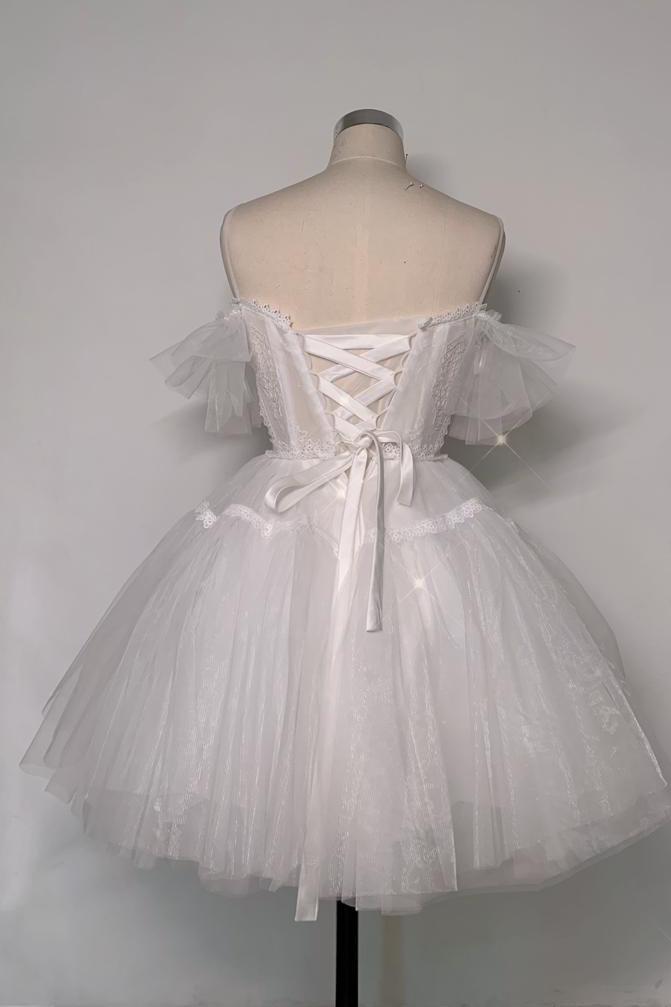 LWD - Mini Dress 8 Criss Cross Pearl and Lace Secondary image