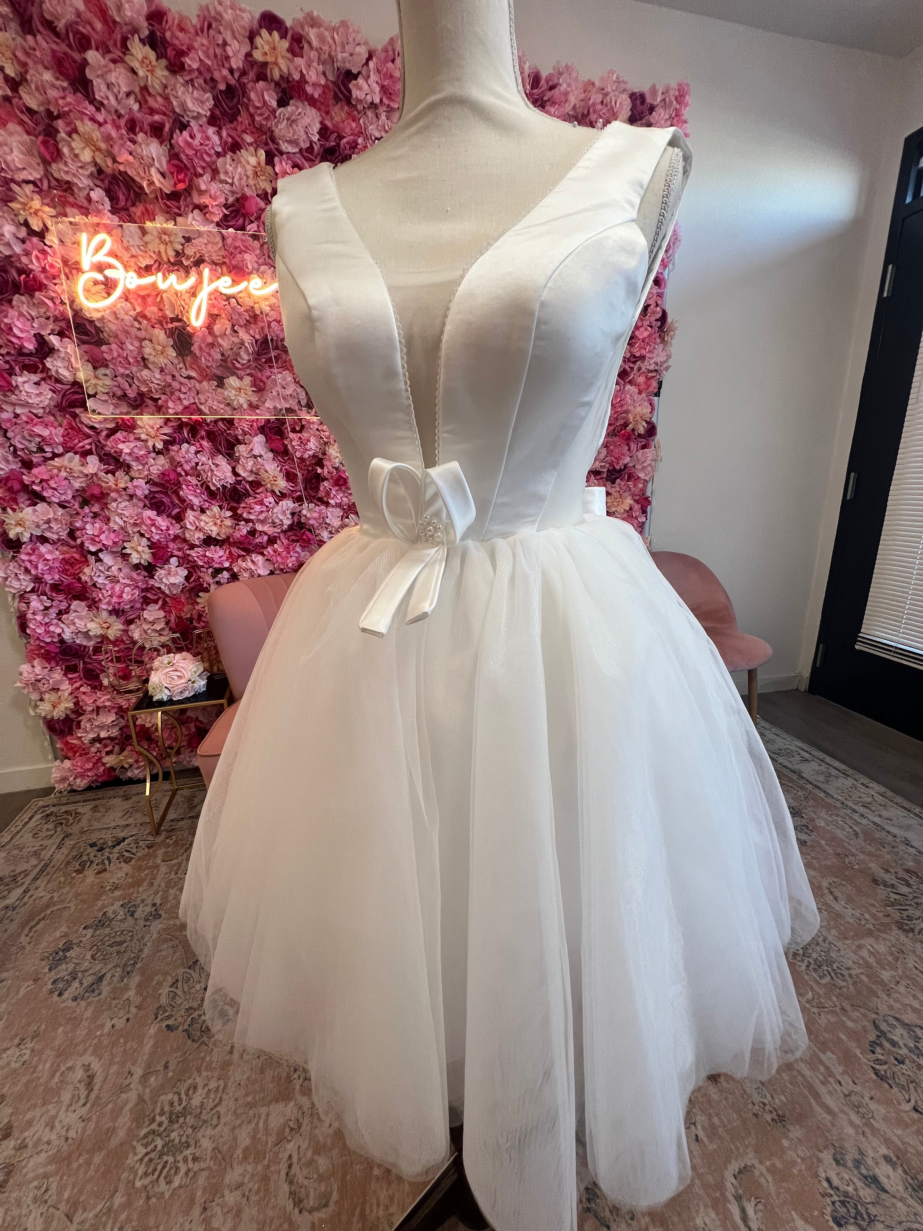 LWD - Mini Dress 1 Tulle with Satin Bodice and Cutout